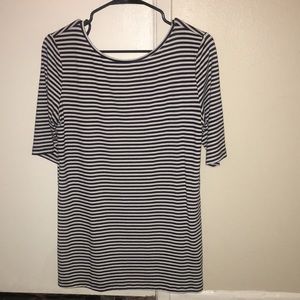Halogen striped navy/white top